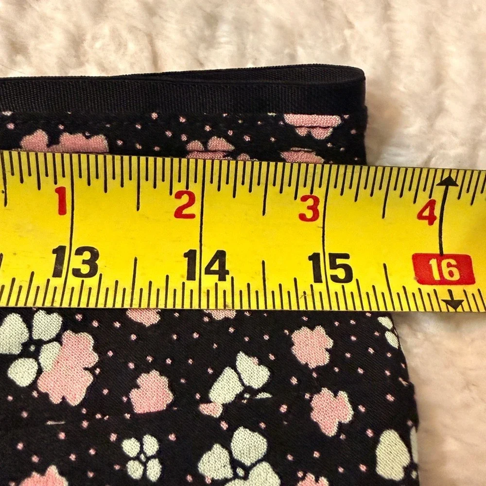 Free People Floral Mini‎ Slip Skirt NWT Black Motif Pink Ditsy Print Size 4